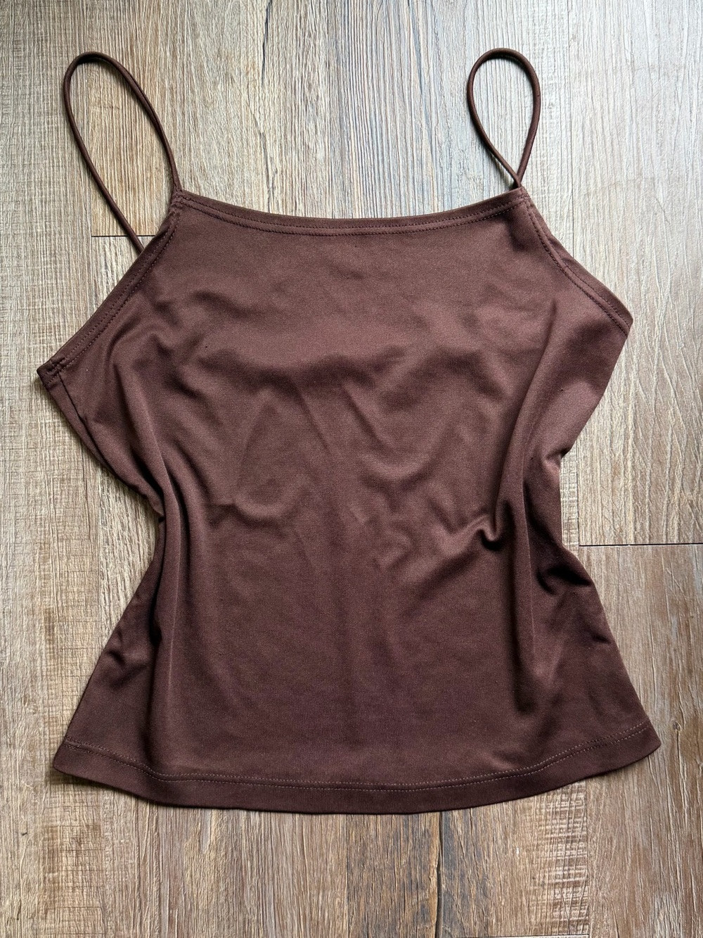 Essential Brown Spaghetti-Strap Camisole